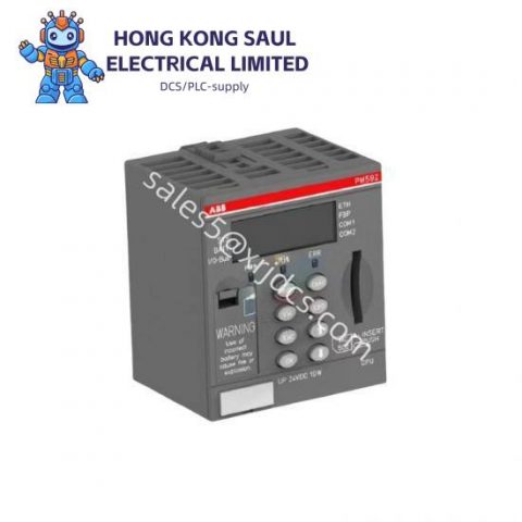 ABB PM590CPU for PLC Systems - Supports Programming, Modbus RTU, ASCII, CS31 Master Station